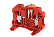 Клемма проходная винтовая 6 мм2, с размыкателем на 2 подключения, красная TQK6-RED | код 1204120002 | Elmex