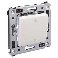 Выключатель 1-клавишный AVANTI, с подсветкой, скрытый монтаж, белый | код. 4400103 | DKC