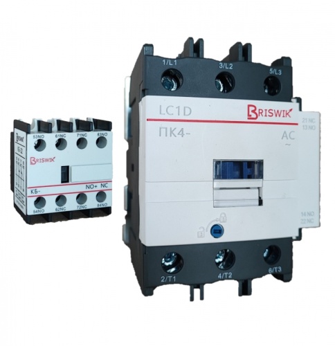Контактор Briswik ПК4-08024380LC1D 80А 380V/AC 2НО/4НЗ | код LC1D08024Q7.BR | Briswik Контактор Briswik ПК4-08024380LC1D 80А 380V/AC 2НО/4НЗ | код LC1D08024Q7.BR | Briswik