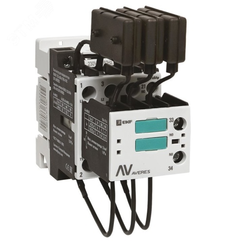 Контактор для конденсатора КМЭК 12,5 кВАр 230В 1NО+1NC AVERES | код ctrk-s-18-12,5-230-av | EKF