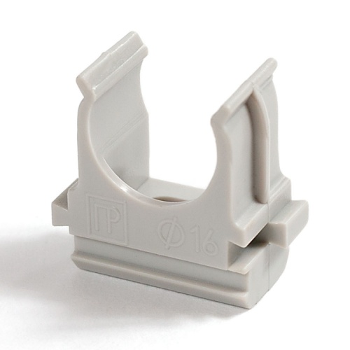 Крепёж-клипса для труб d16 мм безгалогенная (HF) атмосферостойкая серая (100шт/2000шт уп/кор) Промрукав | код PR13.0344 | ПРОМРУКАВ Крепёж-клипса для труб d16 мм безгалогенная (HF) атмосферостойкая серая (100шт/2000шт уп/кор) Промрукав | код PR13.0344 | ПРОМРУКАВ