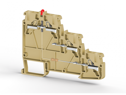 307 410, Клеммник пруж.быстрозажимной (Push in) 3-х ярусн. для датчиков, с индикатором 2,5 мм.кв., (бежевый), PYK 3S NPN 24VDC | код 0.0.0.3.07410 | KLEMSAN 307 410, Клеммник пруж.быстрозажимной (Push in) 3-х ярусн. для датчиков, с индикатором 2,5 мм.кв., (бежевый), PYK 3S NPN 24VDC | код 0.0.0.3.07410 | KLEMSAN