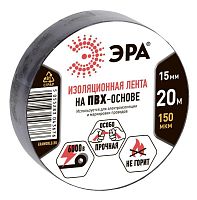 Изолента ПВХ 15ммх20м черн. | Код. C0036552 | ЭРА