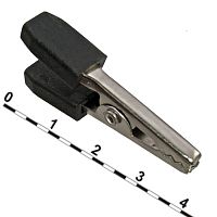 Зажим-крокодил RUICHI 8-0029 под пайку/обжим, 11 мм, 5 А, черный | код 70090 | Ruichi