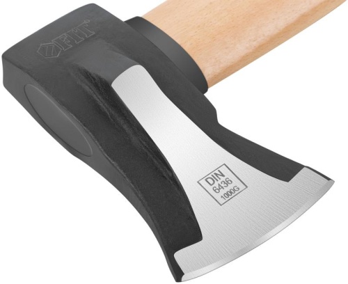 Топор-колун ''ушастый'' кованый, деревянная ручка 1000 гр | код 46152 | FIT фото 4