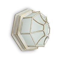 Светильник садово-парковый 60Вт 230В 270х270х120 белое зол. PL661 FERON 11652