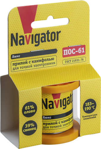 Припой 93 077 NEM-Pos02-61K-1.5-K50 (ПОС-61; катушка; 1.5мм; 50 г) Navigator 93077 фото 3