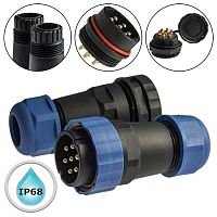 Разъём герметичный SZC28 7P-F-M, 7 контактов | код 106686 | SZC