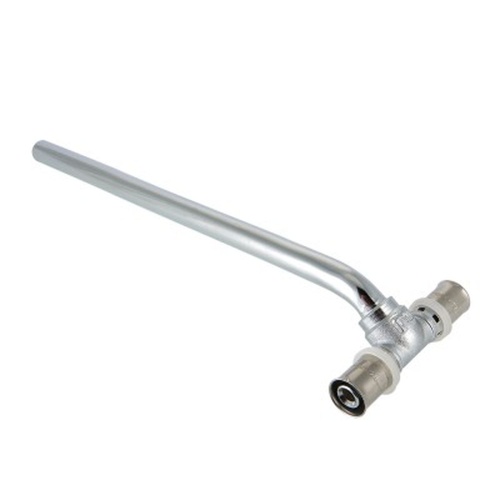 Тройник радиаторный пресс с латунной хром. трубкой 15 мм, 20х15х20 (300 мм. короткий) | код. VTm.282.N.201520 | VALTEC Тройник радиаторный пресс с латунной хром. трубкой 15 мм, 20х15х20 (300 мм. короткий) | код. VTm.282.N.201520 | VALTEC