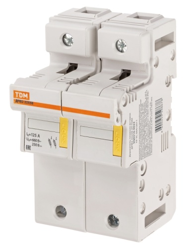 Держатель плавких вставок ДПВ2 22х58 2П TDM | код SQ0216-0022 | TDM