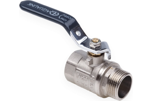 Кран шаровой ВН 1 1/4 ручка никелированный | код 1152 | AQUALINK