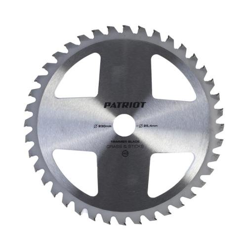 Нож TBS-40X с большими отверстиями D230х25.4мм толщина 1.3мм 40 зубьев | код. 809115227 | PATRIOT Нож TBS-40X с большими отверстиями D230х25.4мм толщина 1.3мм 40 зубьев | код. 809115227 | PATRIOT