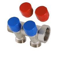 Коллектор с регул. вентилями, 1"х4 вых. Евроконус 3/4 | код. VTc.560.NE.060504 | VALTEC