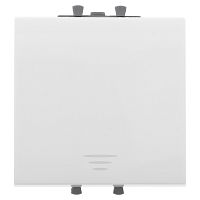 Кнопка одноклавишная модульная, Avanti, Белое облако, 2 модуля | код 4400152 | DKC