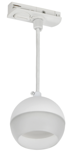 Светильник 4119 декор. трековый подвесной GX53 белый IEK | код LT-UCB0-4119-GX53-1-K01 | IEK