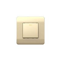 (NEW3-E) Переключатель перекрестный 1-клавишный с подсветкой, 10А, шампань | код 431472 | CHINT