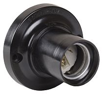 Патрон потолочный Пкб27-04-К21 карболитовый Е27 черный (индивидуальный пакет) | код EPK12-04-02-K01 | IEK