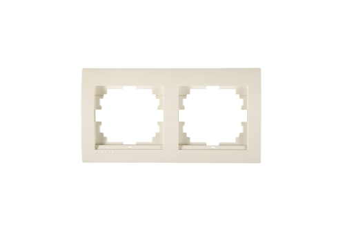 DERIY Рамка х2 горизонтальная крем | код 702-0300-147 | Lezard