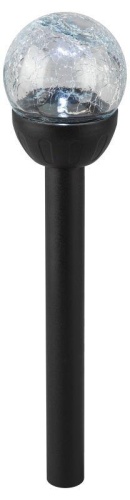 Светильник садовый Капля холодный белый высота 33см 1LED на солнечной батарее | код Б0062363 | Эра