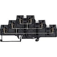 3-х этажная клемма, тип фиксации провода: пружинный, номинальное сечение: 2,5 мм кв., 20A, 500V, ширина: 5 мм, цвет: черный, тип монтажа: DIN 35 | код 56.703.2955.1 | Wieland