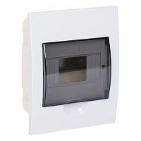 Щит распределительный встраиваемый ЩРв-П-6 тонированная дверь IP40: 1 ряд, 6 модулей, 221 х 172 х 90 (ВхШхГ) | код. pb40-v-6 | EKF