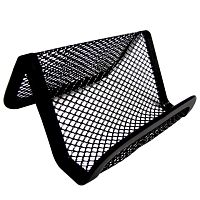 Подставка для визиток настольная BRAUBERG Germanium, металлическая, 43х95х71 мм, черная, 231942 | код 231942 | BRAUBERG