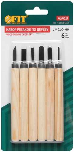 Резаки по дереву, 6 шт | код 43410 | FIT