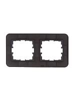 Рамка 2-м ASTI горизонт. черн. бархат LEZARD 7081-4200-147