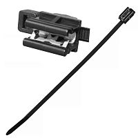 Кабельная стяжка с металлическим фиксатором RUICHI, 198х4.8 мм, размещение жгута продольное вверх, цвет черный | код 112674 | Ruichi