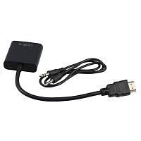 Переходник HDMI -> VGA Cablexpert A-HDMI-VGA-03, 19M/15F, длина 15см, аудиовыход Jack3.5 | код A-HDMI-VGA-03 | Cablexpert