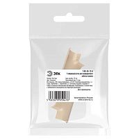 Угол Т-образный для полукруглого кабель-канала 30х13мм бежевый T-KK-30-13-B 2шт/комплект | код Б0064960 | ЭРА