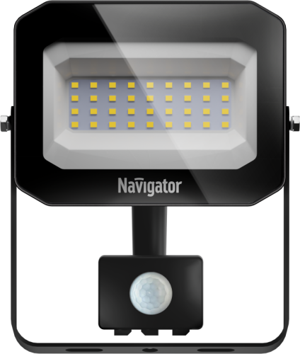 Прожектор светодиодный 95 428 NFL-05-30-4K-BL-SNR-LED 30Вт 4000К IP65 3000лм черн. с ИК датчиком движения Navigator 95428 фото 2