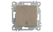 Rita - Выключатель кнопочный, символ - лампа, пруж. зажимы, антрацит | код 2200-407-0186 | Mutlusan