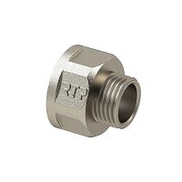 Переходник латунь внутр./наружн. резьба 1/2х3/8дюйм никель (инд. упак.) | код 35039 | RTP