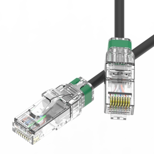 Патч-корд неэкранированный SLIM CAT6A U/UTP 4х2, 28 AWG, LSZH, чёрный, 3м | код RN6AUU4530BK-28 | DKC