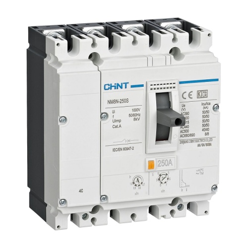 Авт. выкл. NM8NDC-400S TM 4P 250А 50кА с термомаг. расцепителем соответствует стандарту ROHS (CHINT) | код 269336 | CHINT