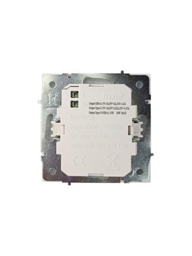 ZIMA Розетка TC+ USB разъем белая LEZARD | код 704-0288-192TC | LEZARD фото 5