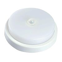 Светильник светодиодный ДБП-12w с датчиком 6500К 960Лм IP65 круглый белый | код 48565 | Feron