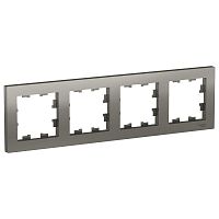 Рамка 4 поста ATLASDESIGN, сталь | код. ATN000904 | Schneider Electric