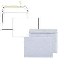 Конверты С5 (162х229 мм), отрывная лента, 80 г/м2, КОМПЛЕКТ 1000 шт., внутренняя запечатка, С5.01С | код 128289 | КУРТ