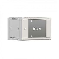 SKAT TB-9W660GF Шкаф настенный телекоммуникационный 9U 600х600х500мм, дверь стеклянная | код 4420 | БАСТИОН