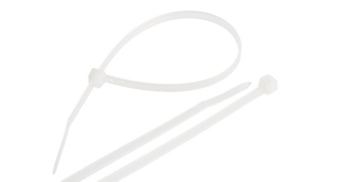 Стяжка NIKOMAX нейлоновая неоткрывающаяся, 200х4,5мм, белая, уп-ка 100шт. | код NMC-CTN200-45-SL-WT-100 | NIKOMAX