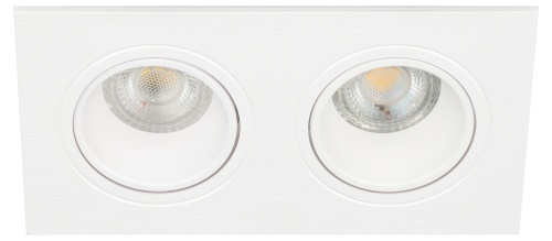 Встраиваемый светильник декоративный KL90-2 WH MR16/GU5.3 белый, пластиковый (MR16/GU5.3 в комплект не входит)ЭРА (Б0054371) | Код. Б0054371 | ЭРА