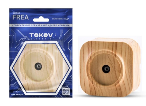 Розетка телевизионная TV 1-м ОП Frea IP20 АБС-пластик сосна | код TKE-FR-A1C-C25 | TOKOV ELECTRIC Розетка телевизионная TV 1-м ОП Frea IP20 АБС-пластик сосна | код TKE-FR-A1C-C25 | TOKOV ELECTRIC