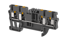 Клемма проходная PUSH-IN 2,5 мм2, на 4 подключения, черная PQ2.5-2X2-BLACK | код 3102060005 | Elmex