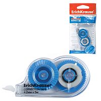 Корректирующая лента ERICH KRAUSE Techno White Mini. 4.2 мм х 5 м. упаковка с европодвесом. 21885 | код 222297 | ERICH KRAUSE