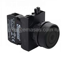 Кнопка нажимная круглая с фиксацией черная (1НО), CP100FH | код CP100FH | EMAS