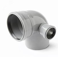 Отвод с выходом правый (полипропилен) 110x50/87,5град. | код 10010587R | PRO AQUA