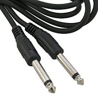 Аудио шнур двухполюсный RUICHI SZC-0030, вилка - вилка, черный, разъем трехполюсный 6.35 мм, 1.8 м | код 110186 | Ruichi