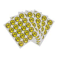 Наклейка знак электробезопасности PE d - 20 мм REXANT (20 шт на листе) | код 55-0004 | REXANT